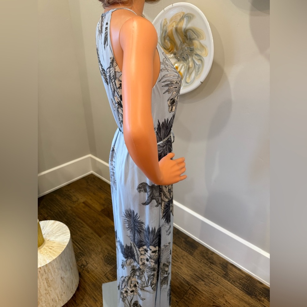 NEW MASSIMO DUTTI GORGEOUS ISLAND STYLE CLASSY MAXI DRESS W/A TIE AT THE WAIST - Picture 8 of 15